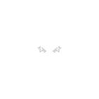 Lab Grown White Sapphire Toi et Moi Stud Earrings