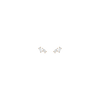 Lab Grown White Sapphire Toi et Moi Stud Earrings Vermeil Yellow Gold Butterflyback Flatback Pair First