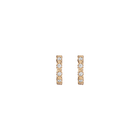 Lab Grown White Sapphire X Estate Hoop Earrings