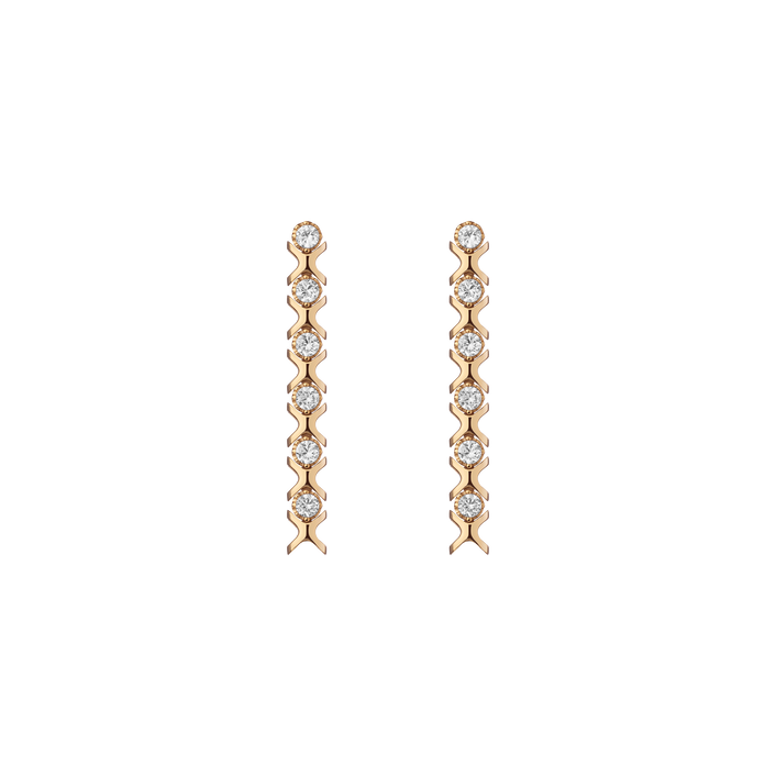 Bold Lab Grown White Sapphire X Estate Tennis Earrings