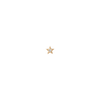 Lab Grown White Sapphire Star Stud Earrings Vermeil Yellow Gold Single Flatback Butterflyback First