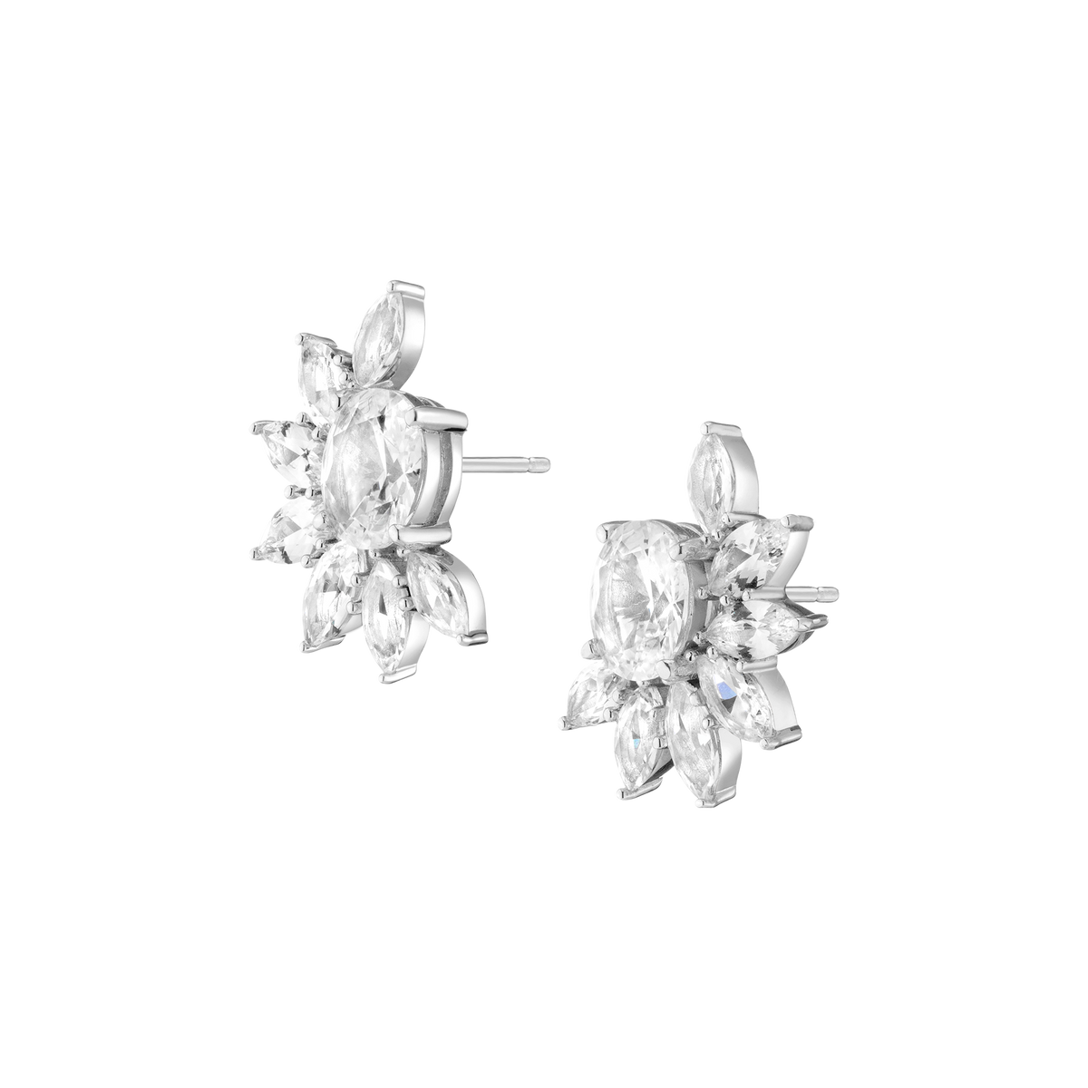 Aurate x Frye: Marquise Fringe Earrings Sterling Silver