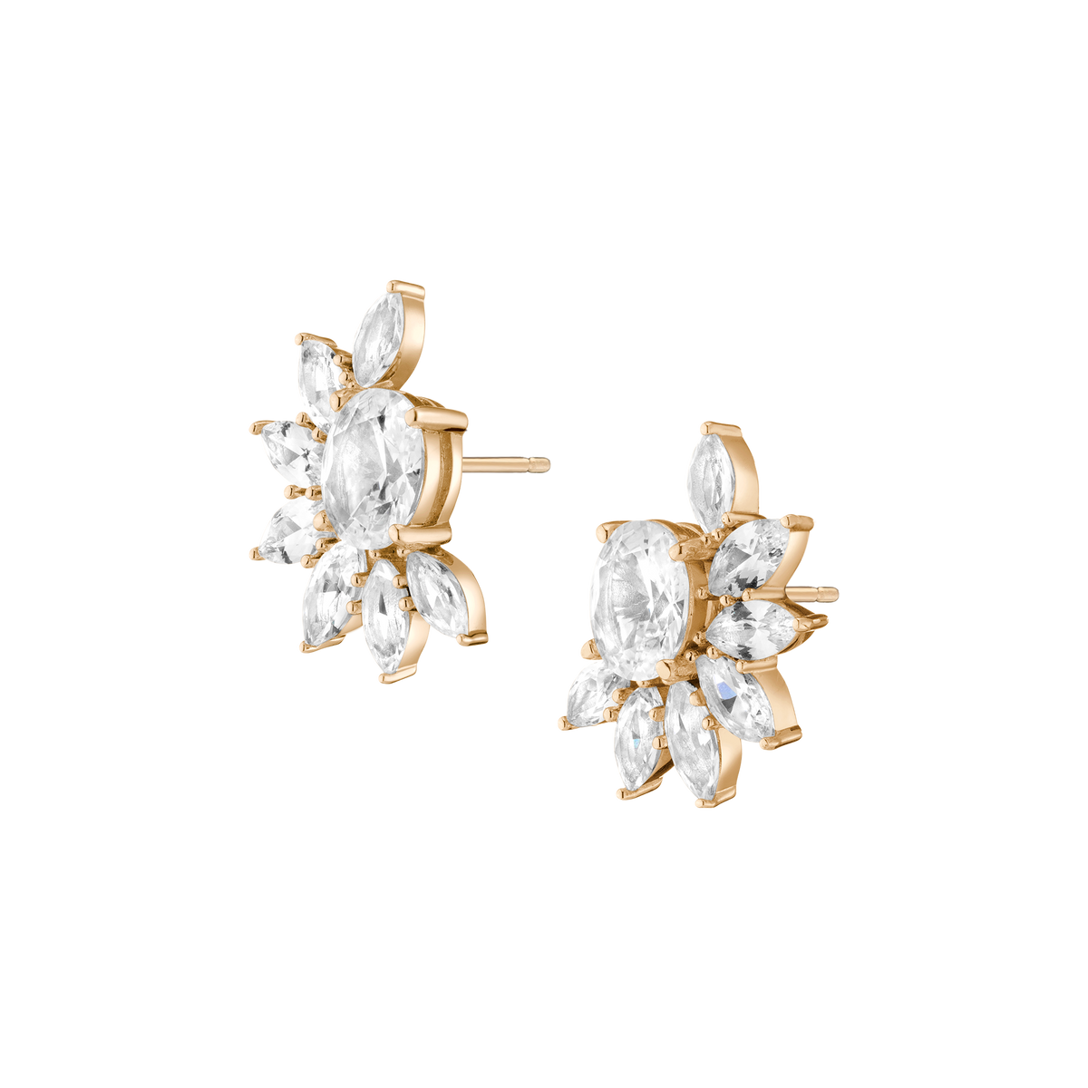 Aurate x Frye: Marquise Fringe Earrings Yellow Vermeil