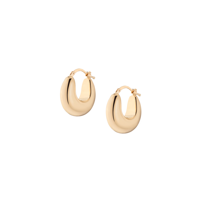 Pillow Saddle Hoops Earrings