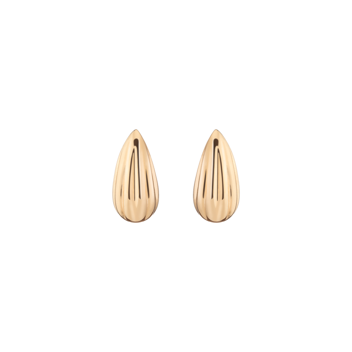 Fluted Teardrop Earrings