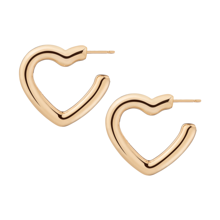Pillow Heart Hoop Earrings