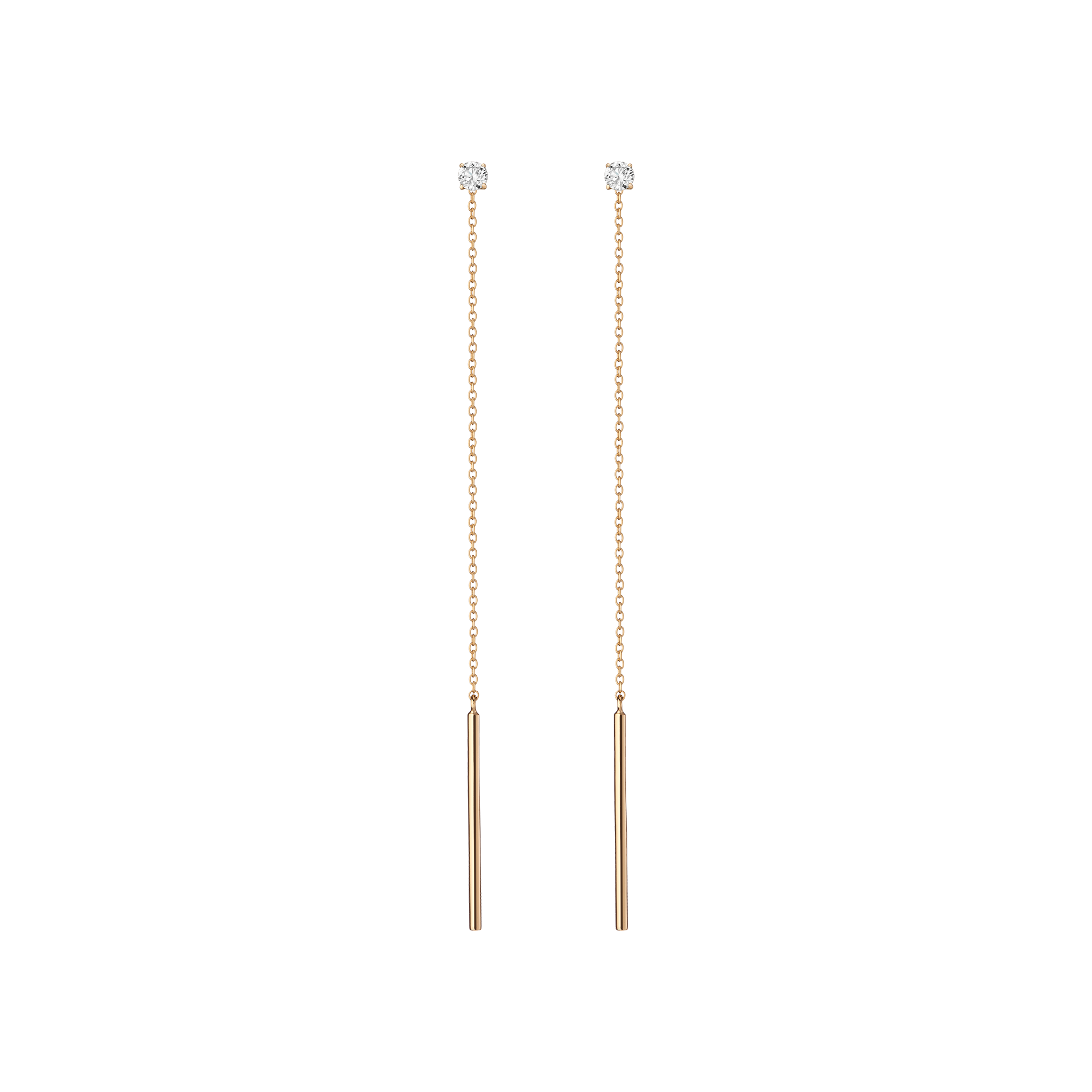 Aurate x Frye: Lab Grown Diamond Lariat Earrings 14k Yellow Gold Single Pair First