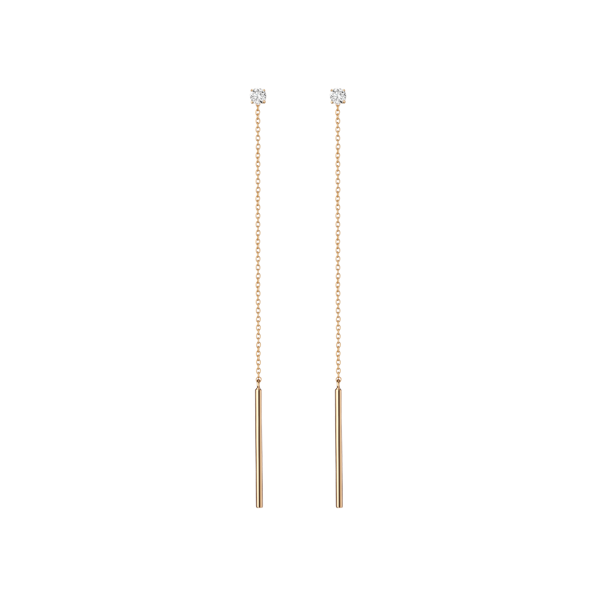 Aurate x Frye: Lab Grown Diamond Lariat Earrings 14k Yellow Gold Single Pair First