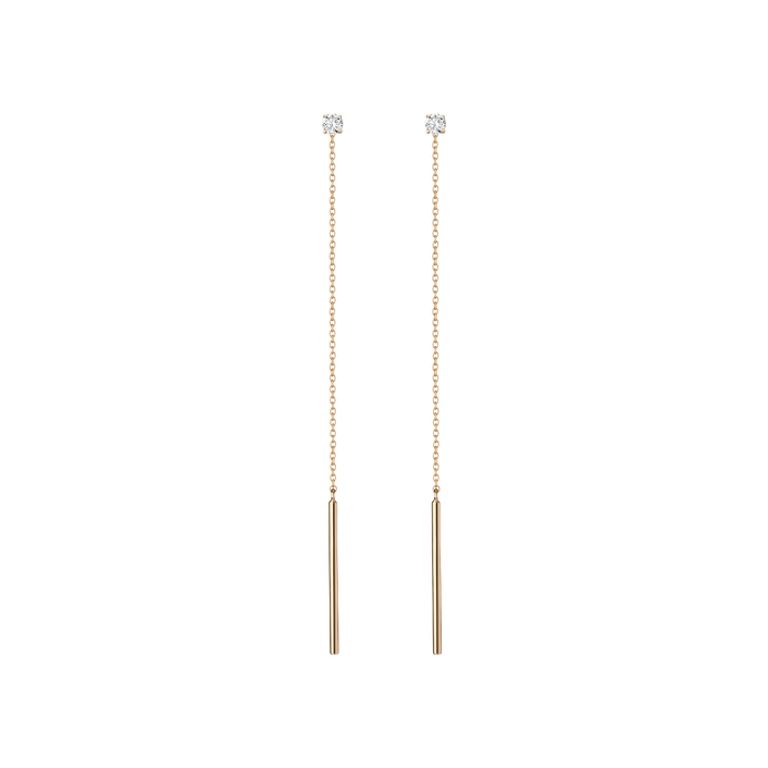 Aurate x Frye: Lab Grown Diamond Lariat Earrings