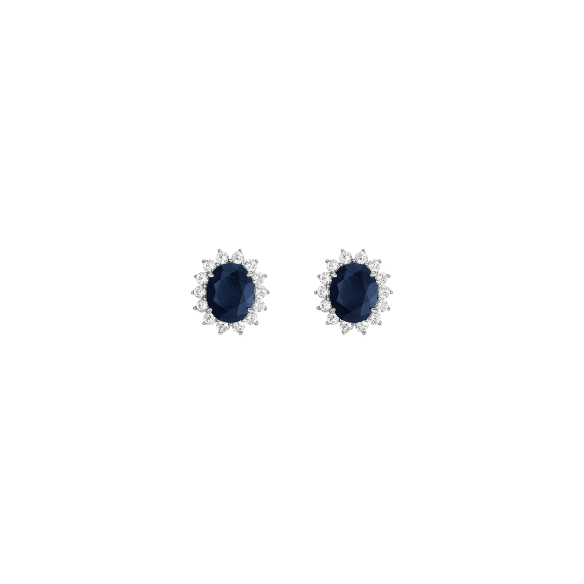 The Diana Stud Earrings Vermeil White Gold First