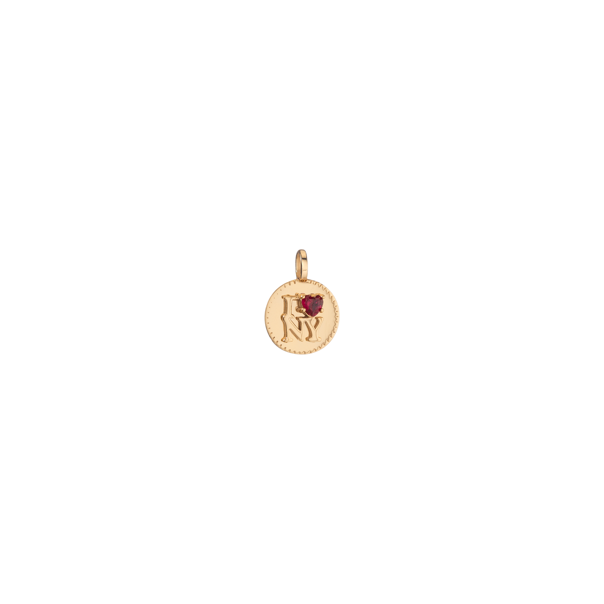 I Love NY Charm Vermeil Yellow Gold First