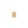 Vintage Stamp Charm Vermeil Yellow Gold Paris First