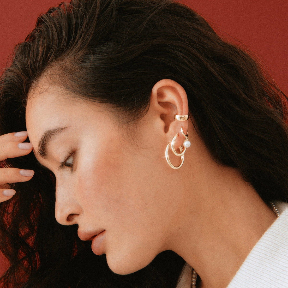 Gold Hoop Earrings - 3mm