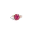 Vintage Oval Red Ruby Cocktail Ring