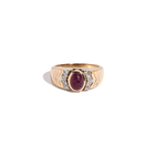 Vintage Red Ruby Cabochon Ring