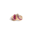 Vintage Red Ruby Rosette Ring