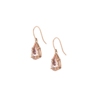 Vintage Pear Morganite Drop Earrings