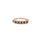 Vintage Blue Sapphire Quintet Ring