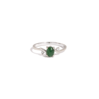 Vintage Petite Oval Green Jade Ring