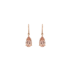 Vintage Pear Morganite Drop Earrings