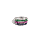 Vintage Gemstone Trilogy Band