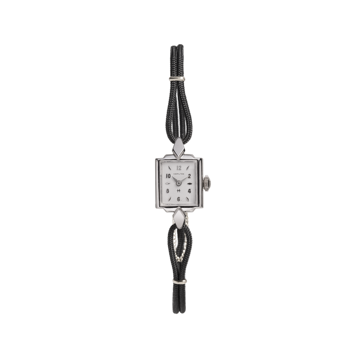 Vintage Hamilton Rectangular Cocktail Watch Gold Filled White Gold 5.5in 6in 6.5in 7in 7.25in First