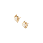 Vintage Pearl Gold Stud Earrings
