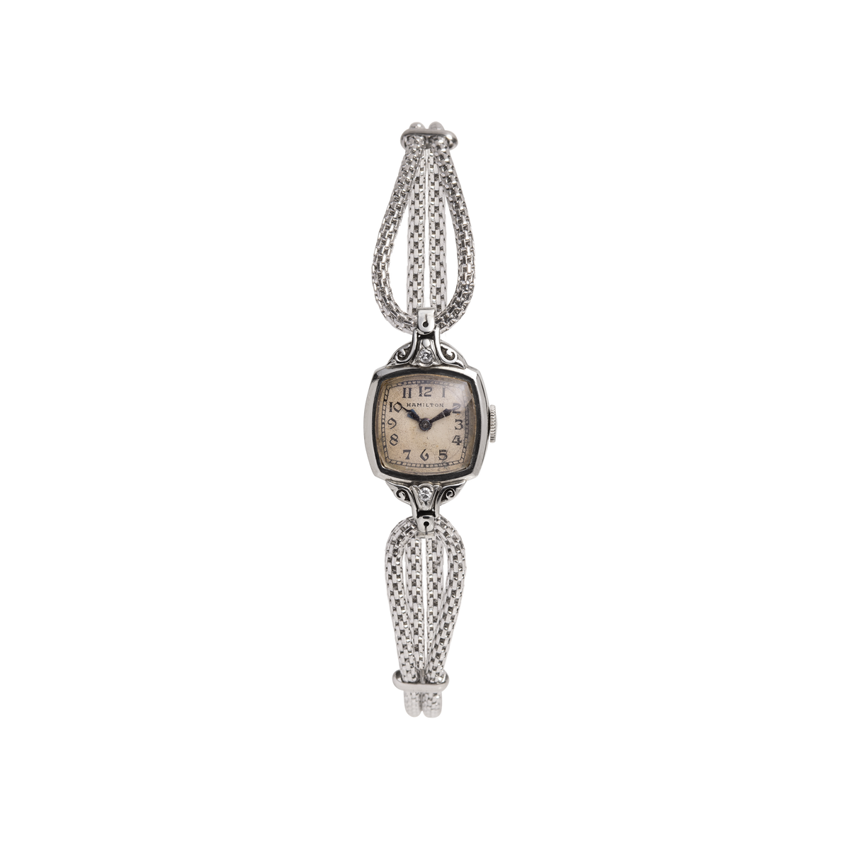 Vintage White Gold Hamilton Cocktail Watch 14k White Gold 5.5in 6in 6.5in 7in 7.5in First