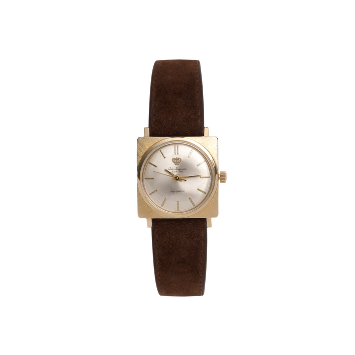 Vintage Jules Jurgensen Gold Leather Watch 14k Yellow Gold 6.25in 6.5in 7in 7.5in First