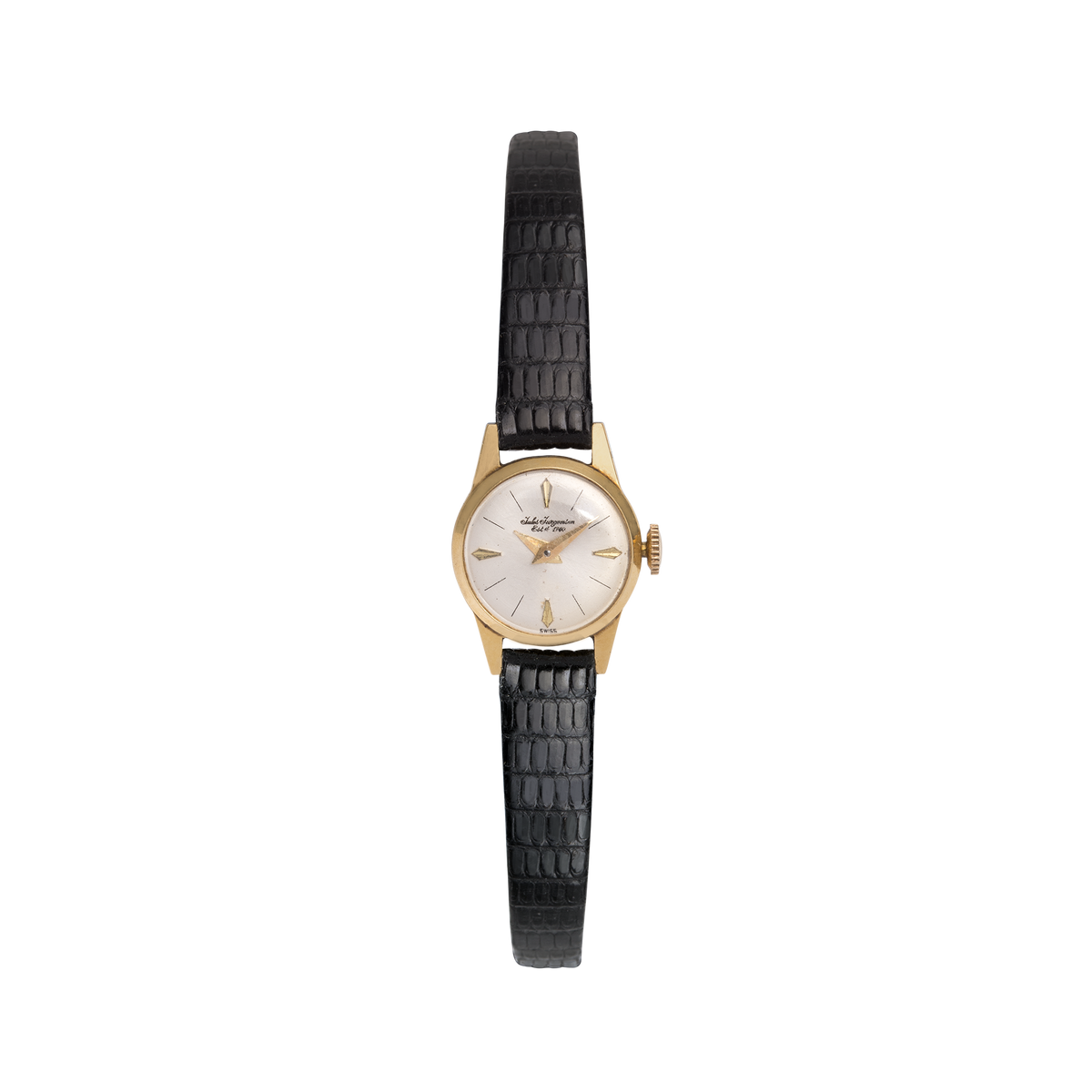 Vintage Jules Jurgensen Gold Leather Watch 18k Yellow Gold 5.5in 6in 6.5in 7in First