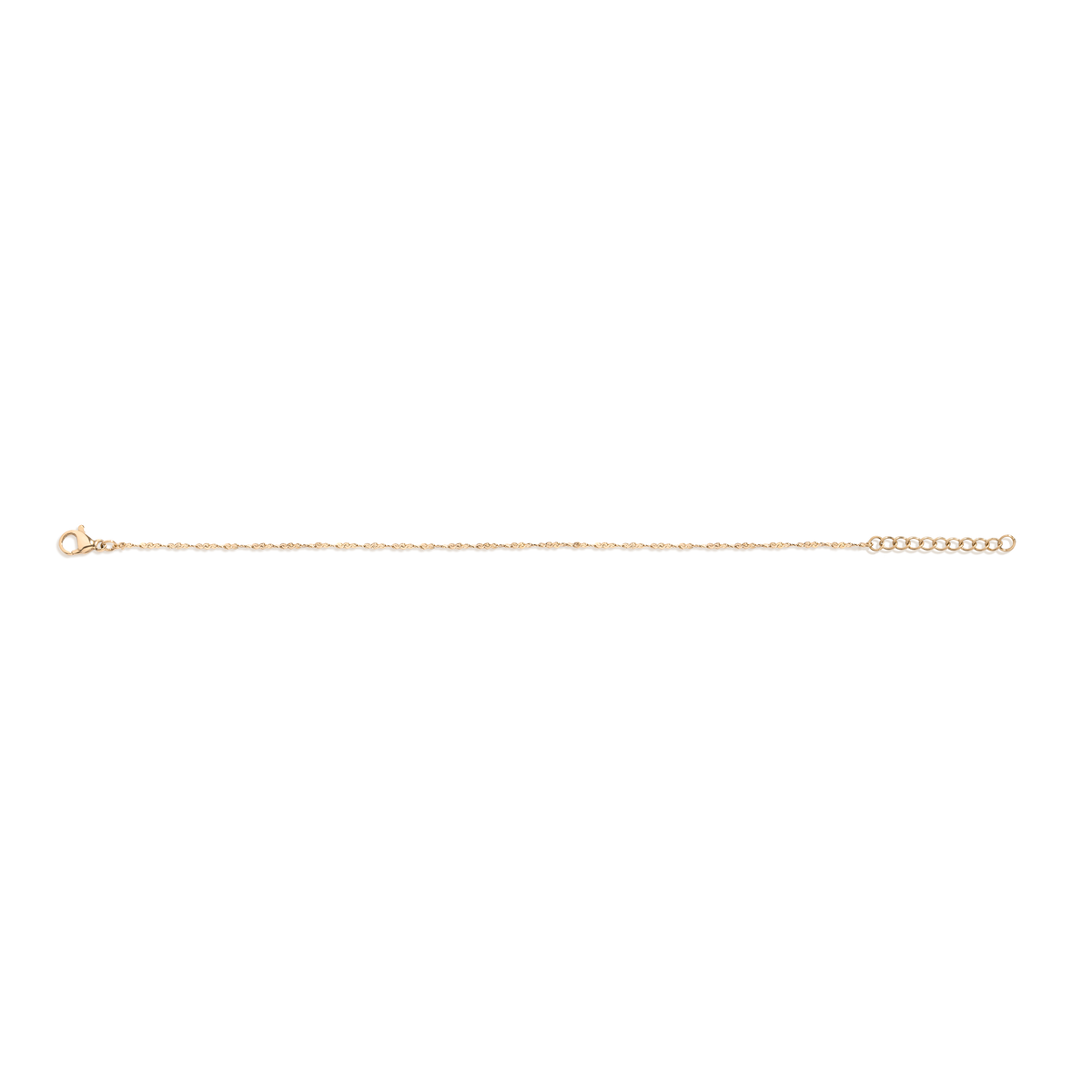 Unbreakable Barely There Chain Anklet Stainless Steel Yellow Gold 