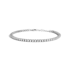 Lab Grown White Sapphire Tennis Anklet