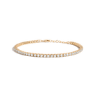 Lab Grown White Sapphire Tennis Anklet