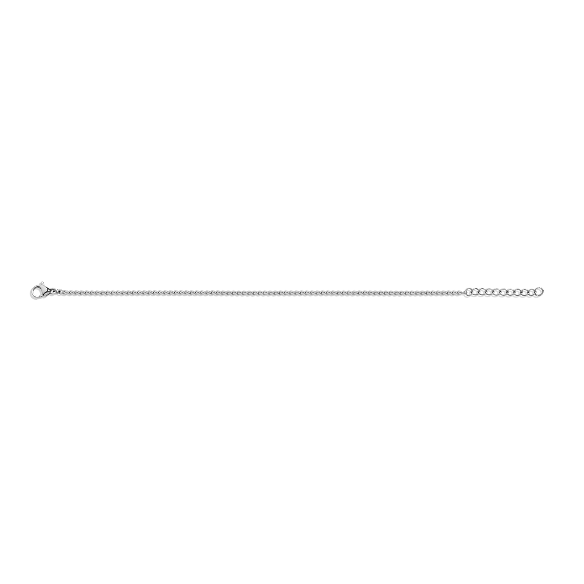 Wave Chain Anklet Stainless Steel White Gold 