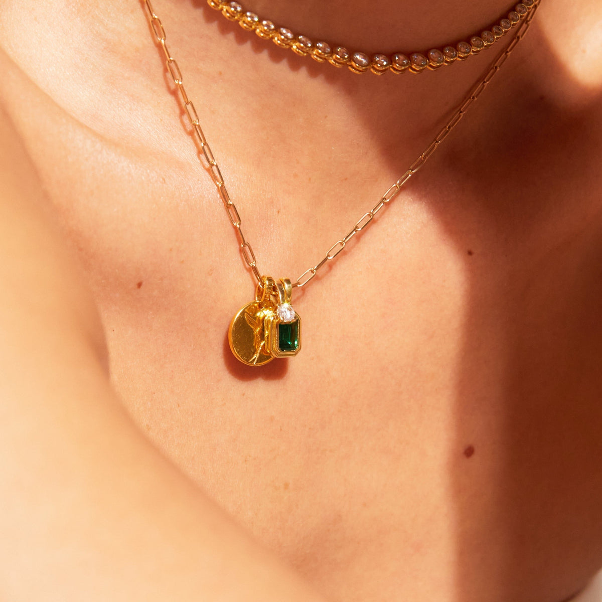 Lab Grown Emerald Heirloom Pendant