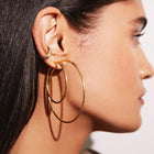 Gold Hoop Earrings - 2mm