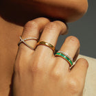 Mini Quilted Gold Ring