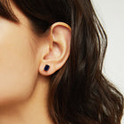 Emerald Gemstone Solitaire Stud Earrings