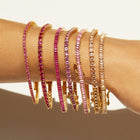 Lab Grown Red Ruby Tennis Bracelet