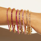 Lab Grown Morganite Baguette Tennis Bracelet