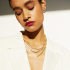 Lab Grown White Sapphire Horizontal Baguette Tennis Necklace