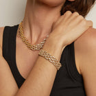 Lab Grown White Sapphire Panther Chain Link Bracelet