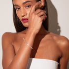 Lab Grown Morganite Baguette Tennis Bracelet