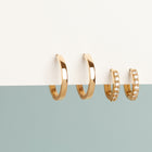 Gold Hinged Huggie Earrings
