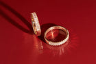 Bold Half Diamond Baguette Ring