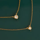 Medium Diamond Bezel Necklace