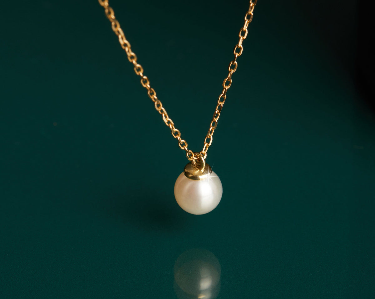 Aurate New York Simple Pearl Necklace, 14K Yellow Gold