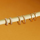 Thin Forever Diamond Hinged Huggie Earrings