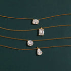 Round Gemstone Solitaire Necklace
