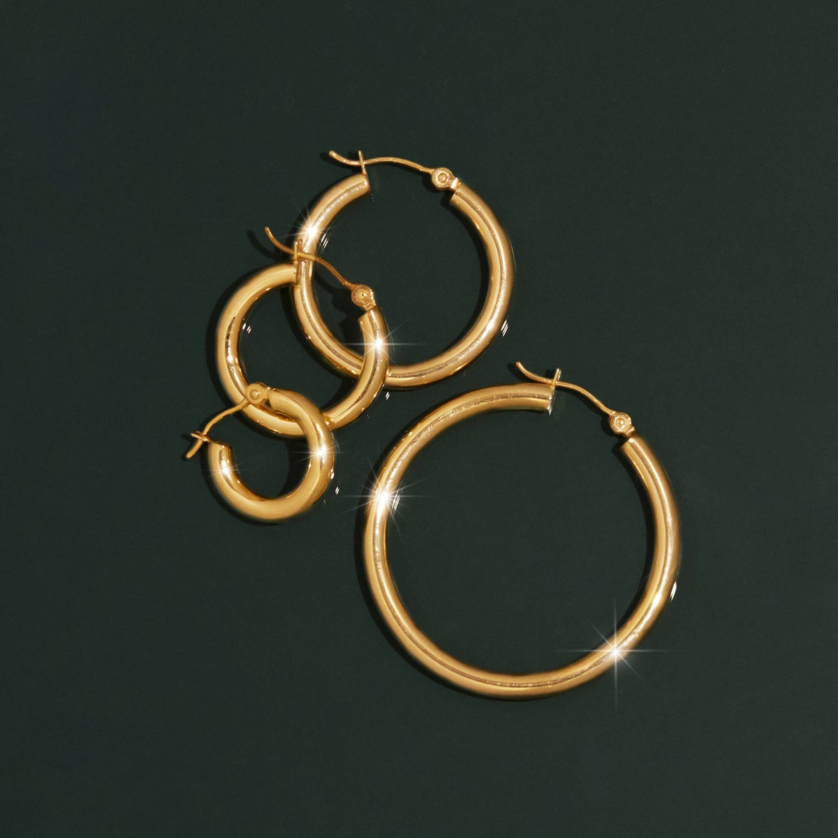 Gold Hoop Earrings - 3mm